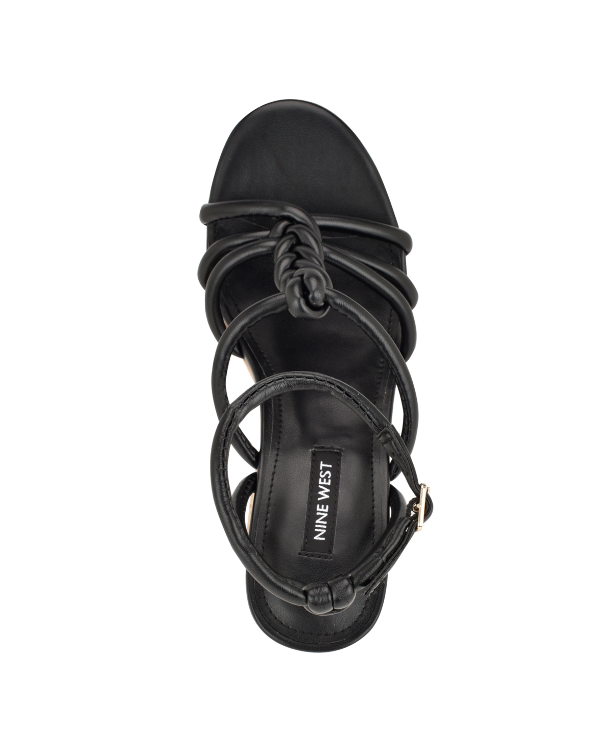 Nine West Women's Olander Round Toe Strappy Wedge Sandals