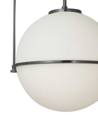 17" Metal, Glass Paola 1 Light Small Pendant with Glass