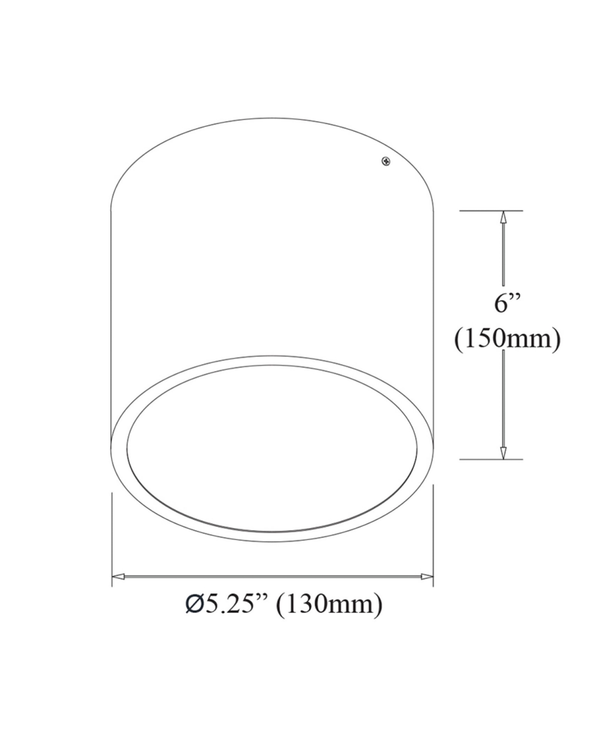 Dainolite 6" Metal Echo Matte White 12w Flush Mount With Frosted Diffuser In Matte White,frosted