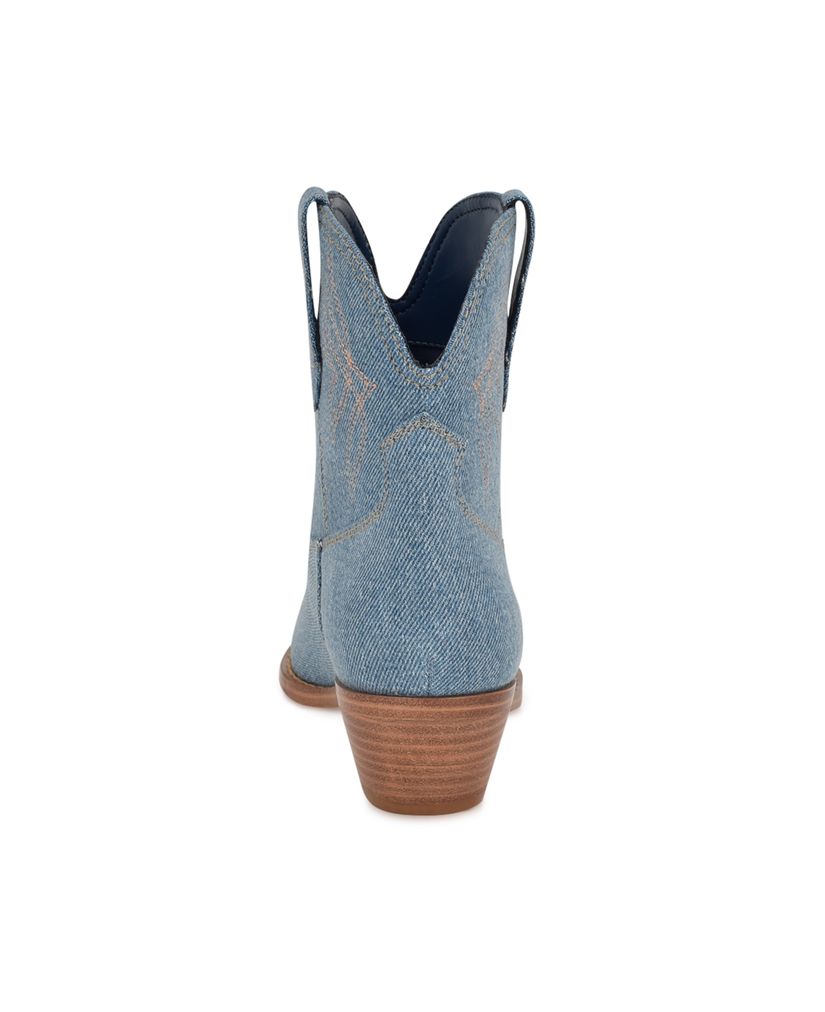 Nine West Women's Texen Western Ankle Booties - Blue Denim- Textile