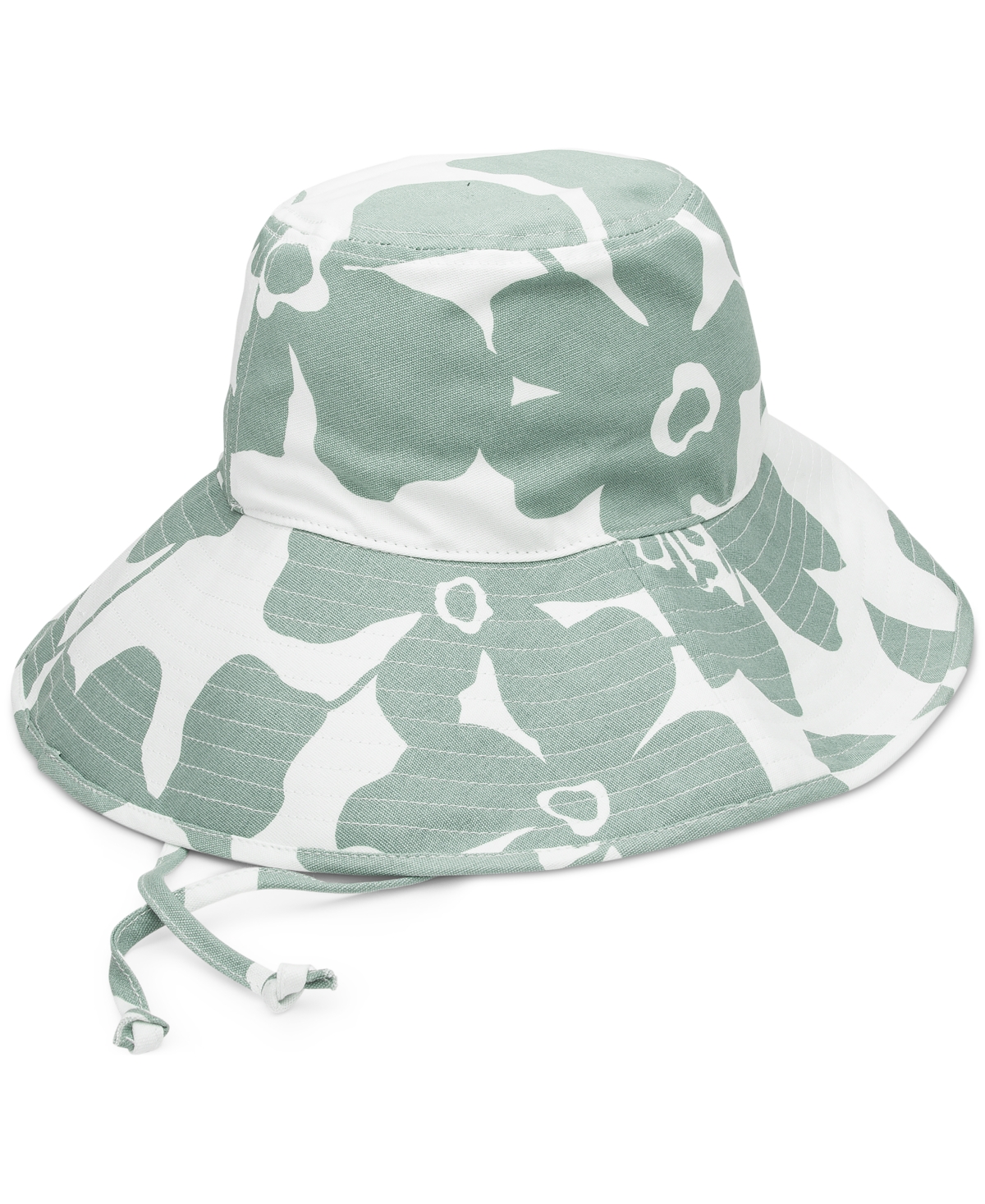 Shop Volcom Juniors' Coco Ho Printed Wide Brim Bucket Hat In Sea Glass