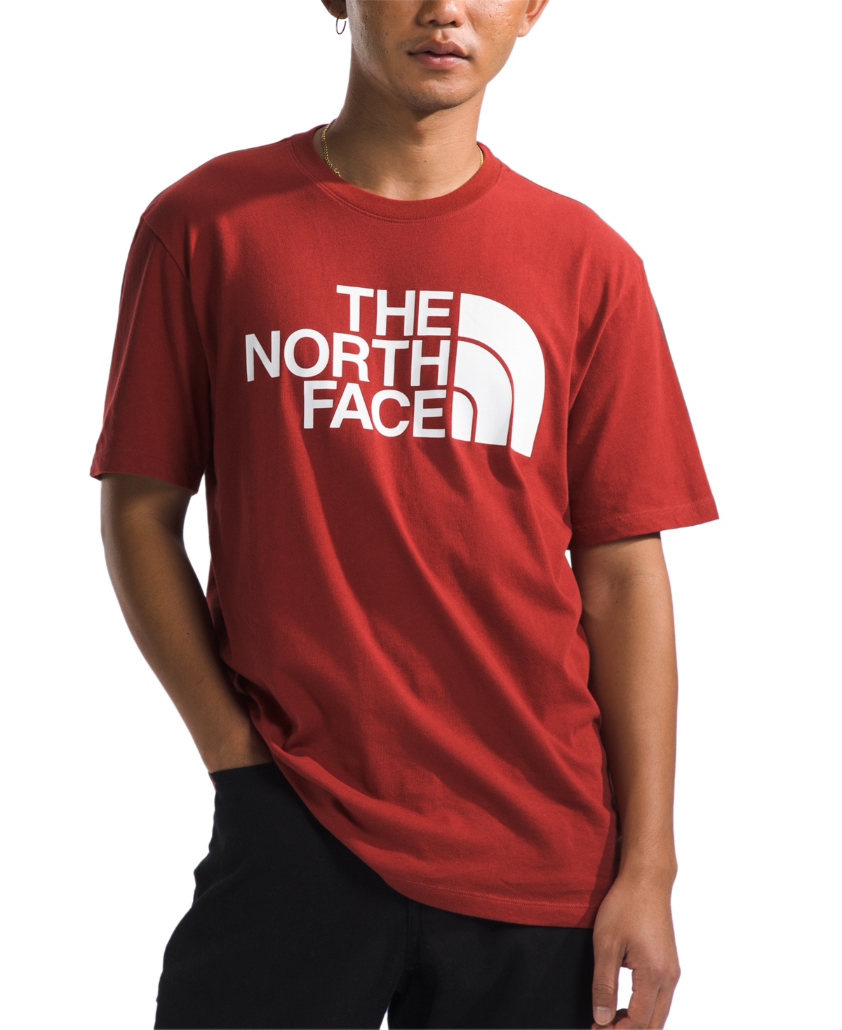 The North Face Half Dome Logo Graphic T-shirt In Iron Red
