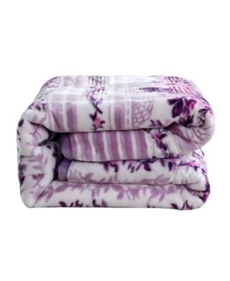 Printed Faux Mink Weighted Blanket, 9 lbs, Queen