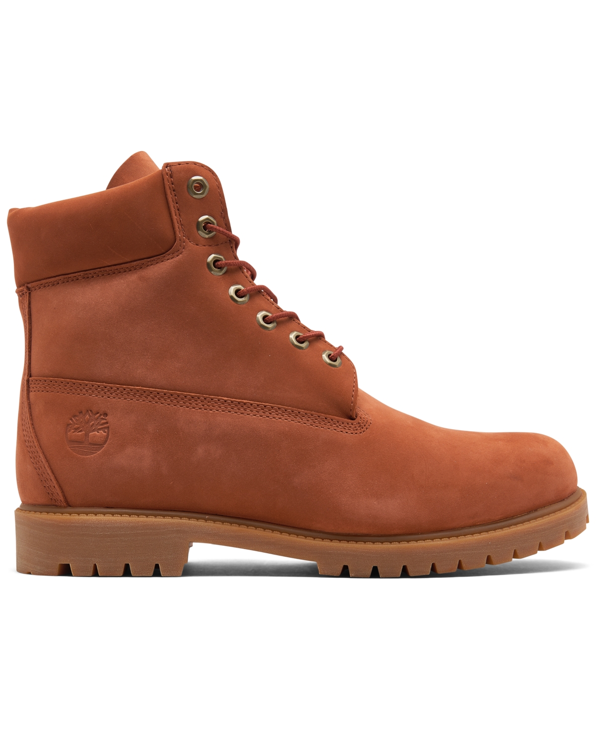 Shop Timberland Men's 6" Premium Water Resistant Lace-up Boots From Finish Line In Dark Rust