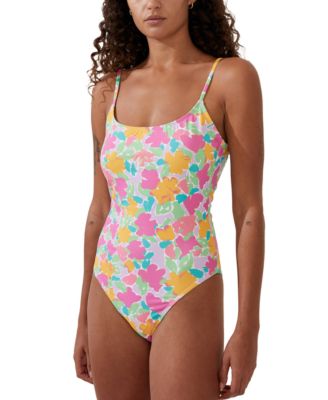 COTTON ON Women's Floral-Print Cheeky One-Piece Swimsuit Macy's