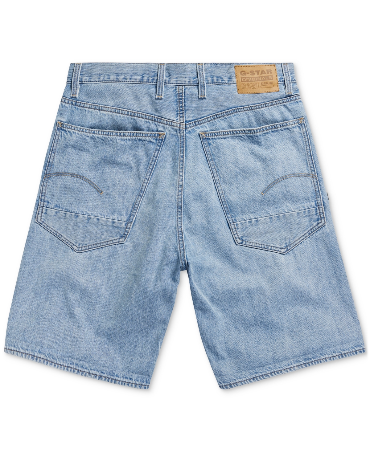 Shop G-star Raw Men's Relaxed-fit Denim Shorts In Worn In Sentry Blue