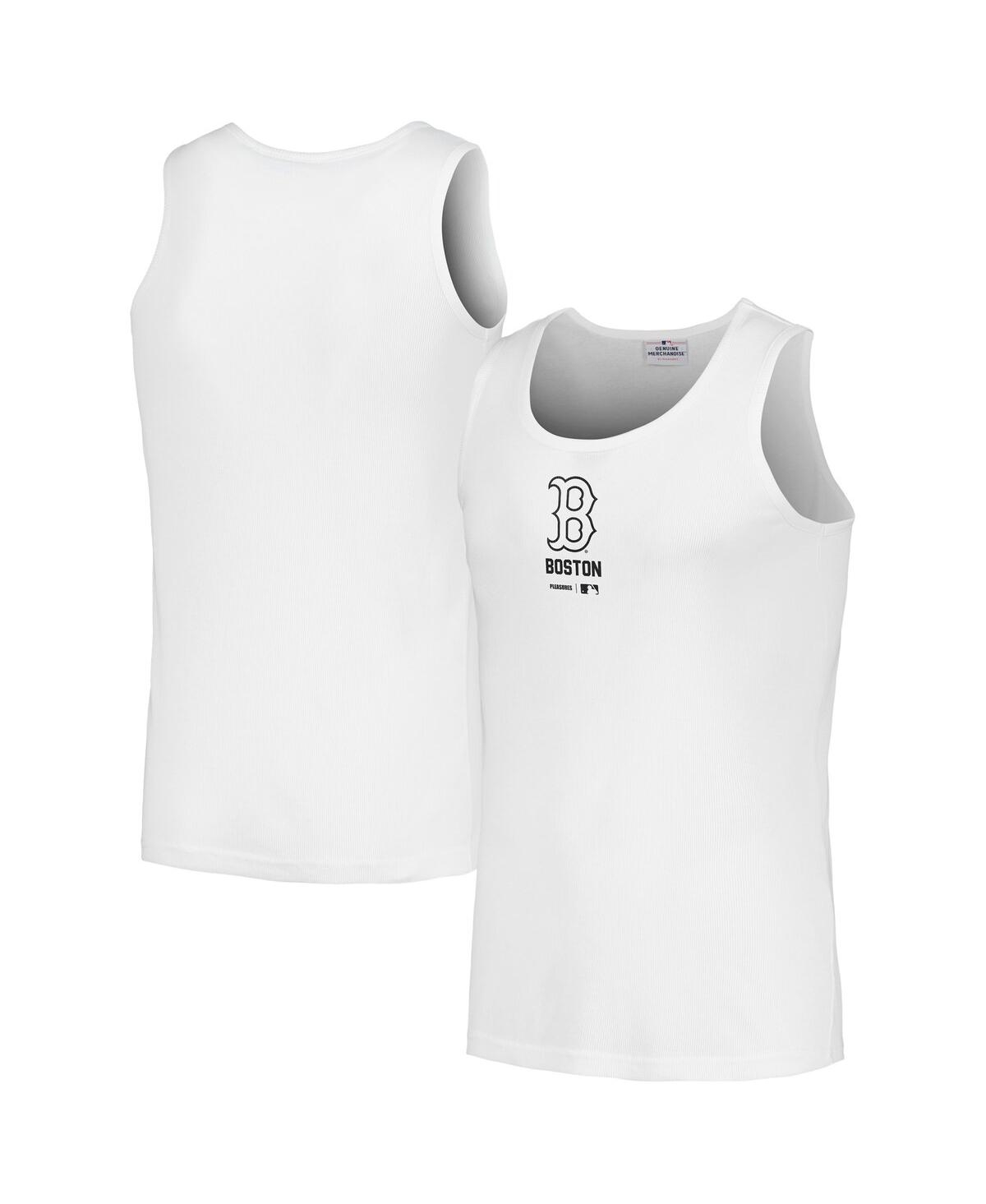 Shop Pleasures Men's  White Boston Red Sox Two-pack Tank Top