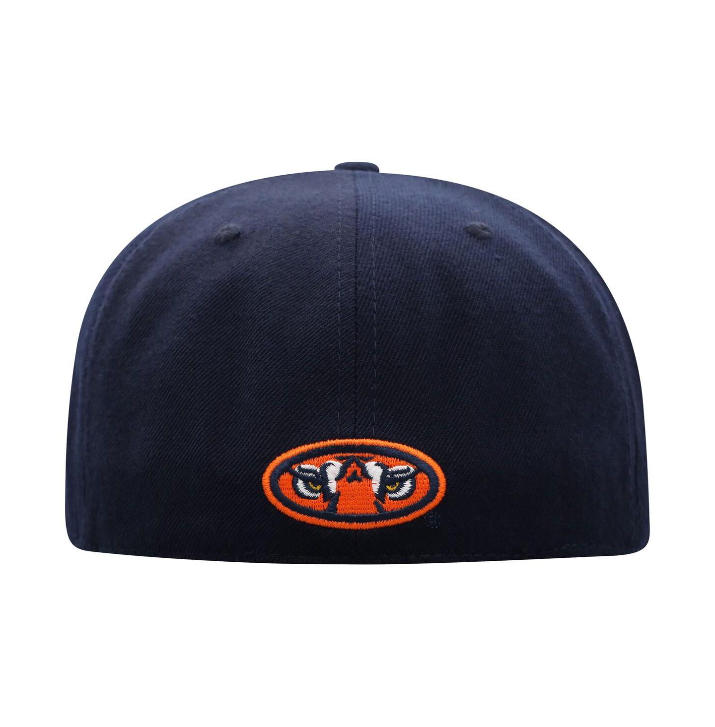 Мужская кепка Top of the World Navy Auburn Tigers Team Color Fitted Hat — фото 6