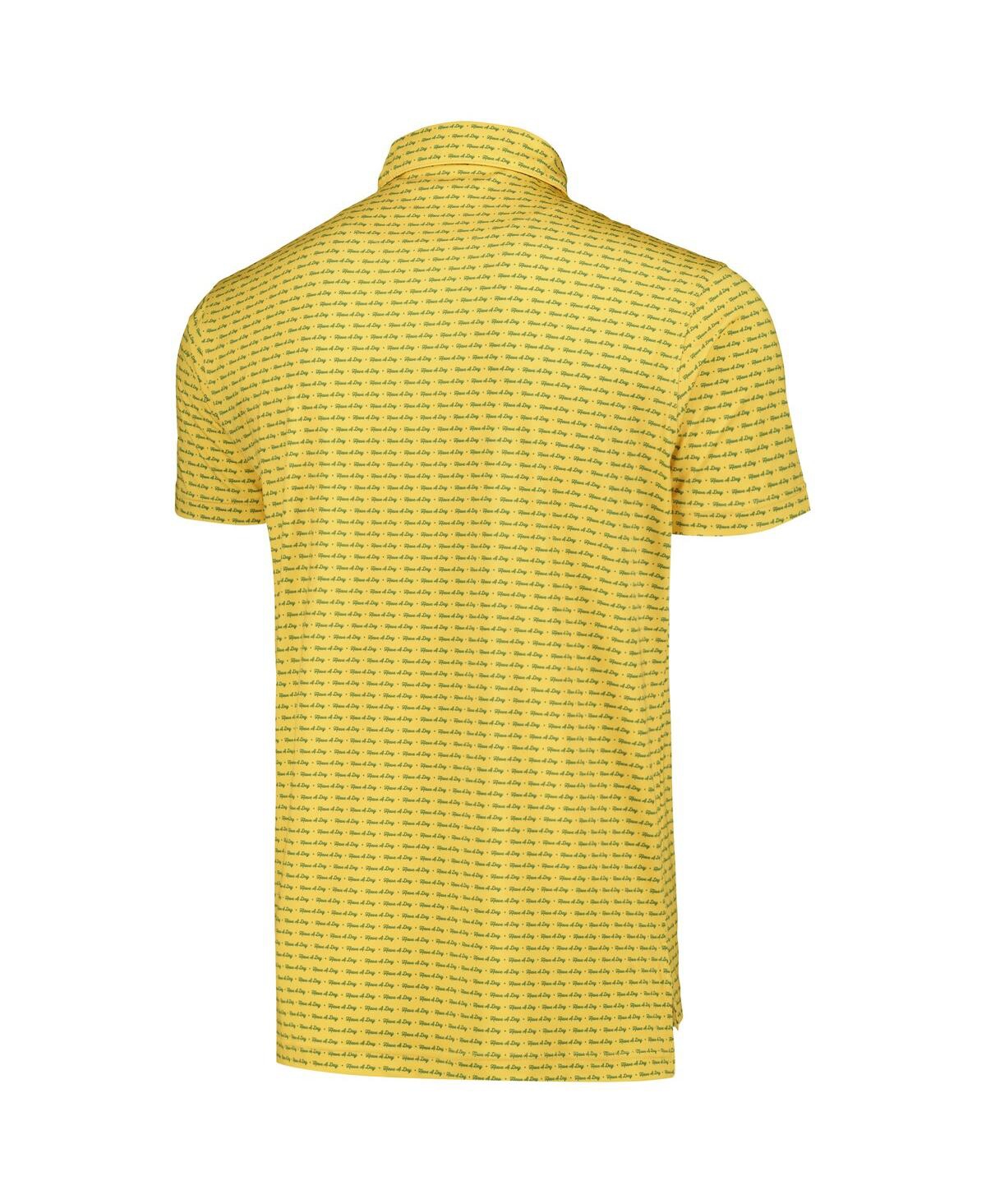 Shop Breezy Golf Men's  Yellow Wm Phoenix Open Have A Day Polo Shirt
