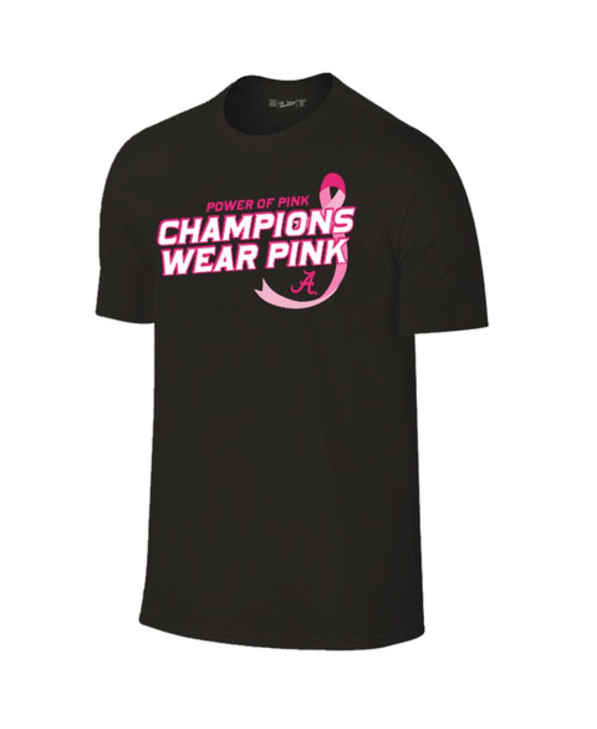 Men's and Women'sAlabama Crimson Tide Power of Pink Breast Cancer T-shirt - Black