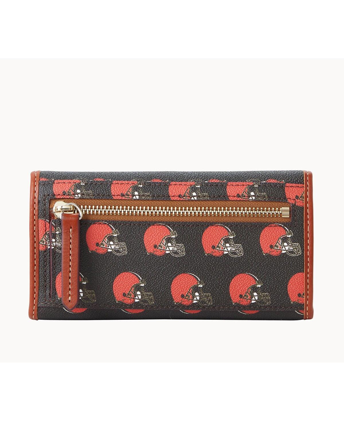 Shop Dooney & Bourke Women's  Cleveland Browns Team Color Continental Clutch In Red,black