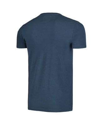 Men's Navy Distressed Fender Brass Tacks Guitar T-shirt