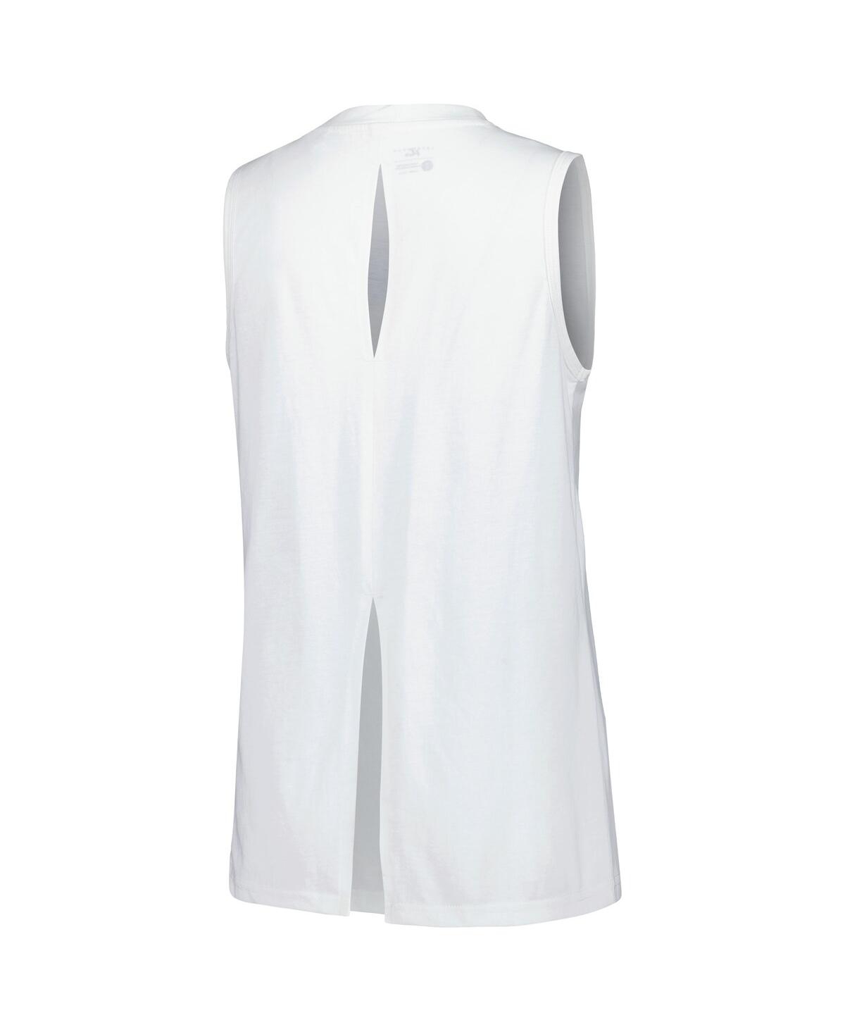 Shop Levelwear Women's  White Dallas Mavericks Paisley Peekaboo Tank Top