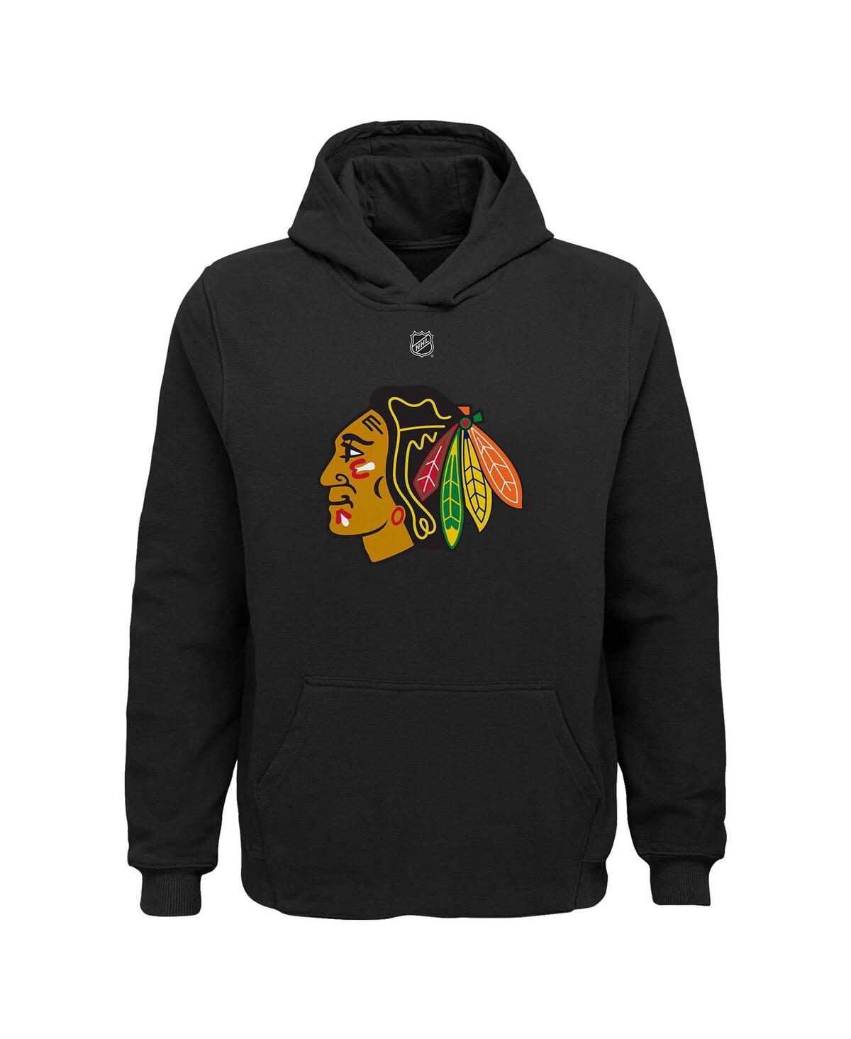 Shop Outerstuff Big Boys Connor Bedard Black Chicago Blackhawks Player Name And Number Pullover Hoodie