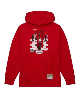Men's x Tats Cru Red Chicago Bulls Hardwood Classics Brick Pullover Hoodie