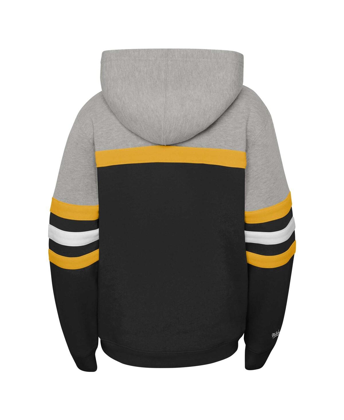 Mitchell & Ness Big Boys And Girls Black Pittsburgh Penguins Head Coach Pullover Hoodie In Black