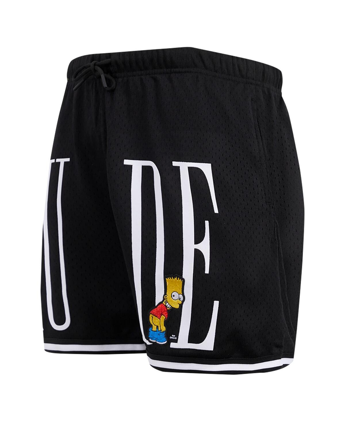 Shop Freeze Max Men's  Black The Simpsons Bart Simpson Eat My Shorts Basketball Shorts