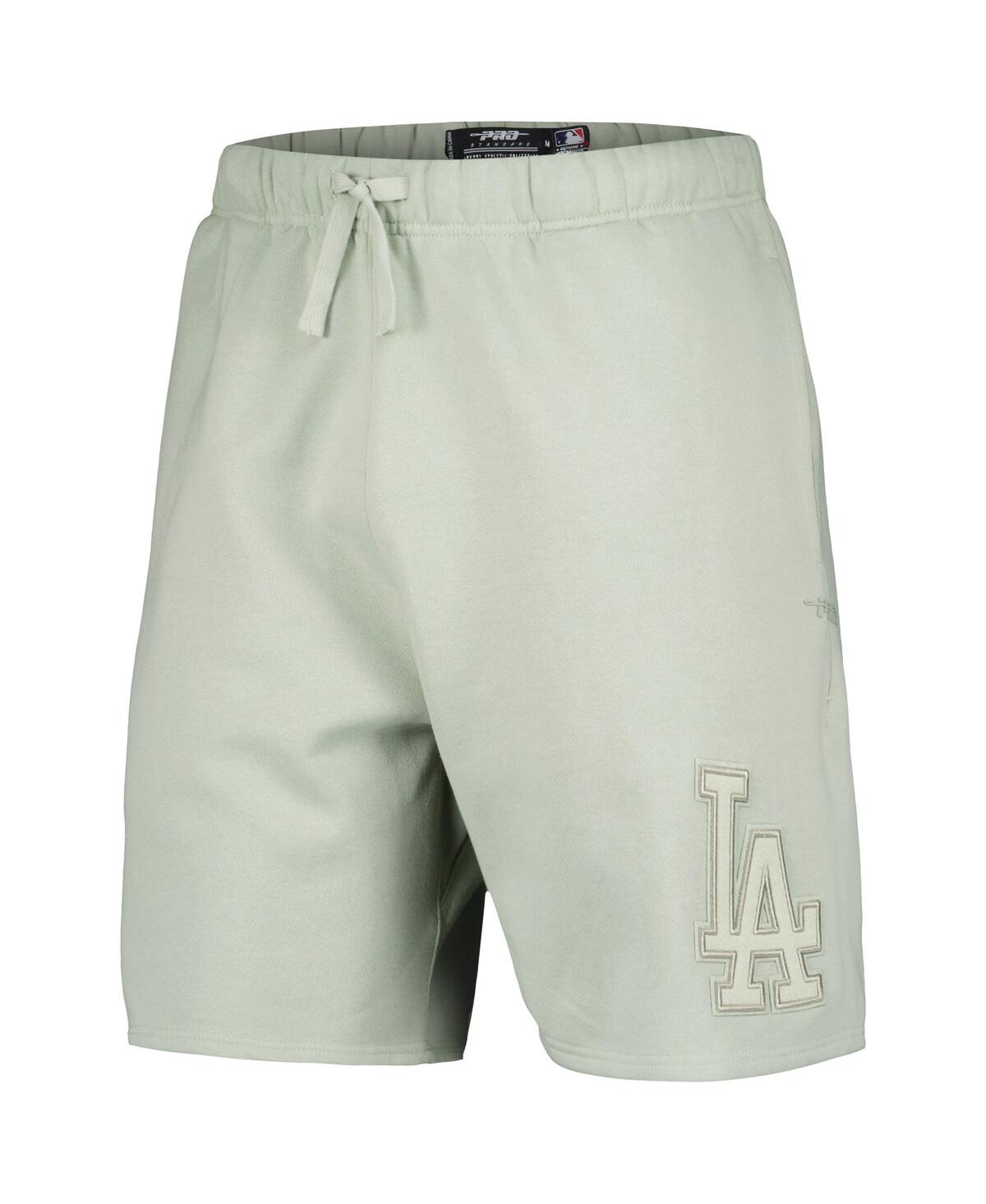 Pro Standard Men's  Light Green Los Angeles Dodgers Neutral Fleece Shorts In Light Green