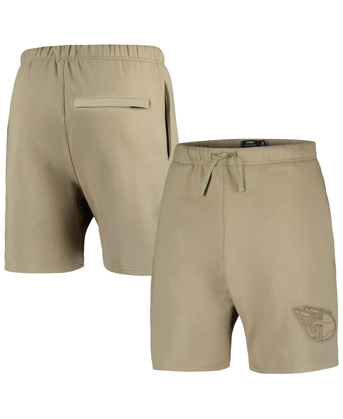 Pro Standard Men's  Khaki Cleveland Guardians Neutral Fleece Shorts