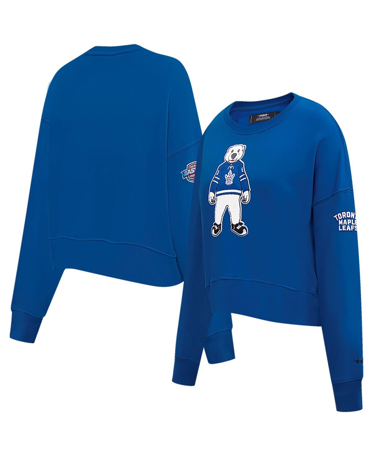 Women's Pro Standard Blue Toronto Maple Leafs Mascot Crewneck Pullover Sweatshirt - Blue