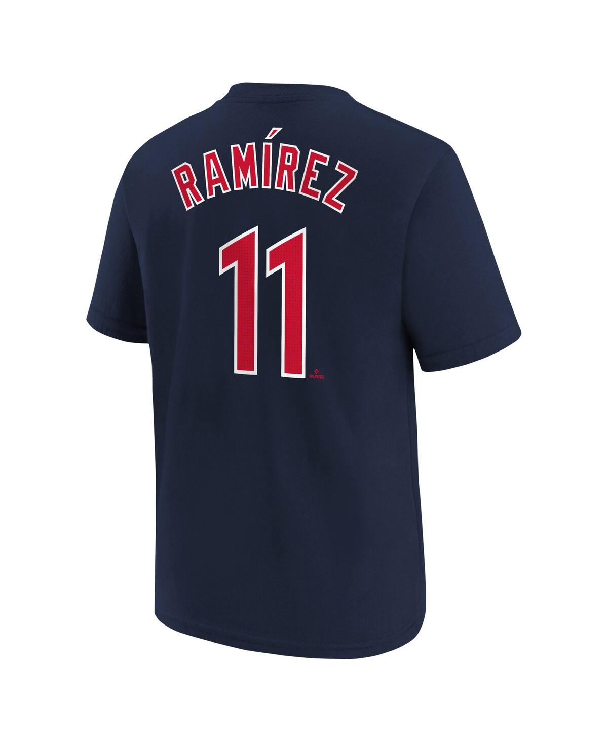 Shop Nike Big Boys  Jose Ramirez Navy Cleveland Guardians Home Player Name And Number T-shirt