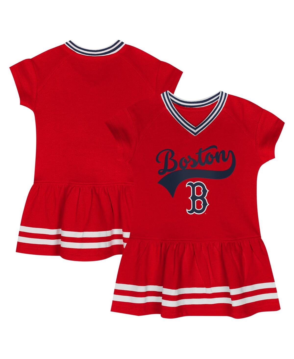 Outerstuff Babies' Girls Toddler Fanatics Red Boston Red Sox Sweet Catcher V-neck Dress