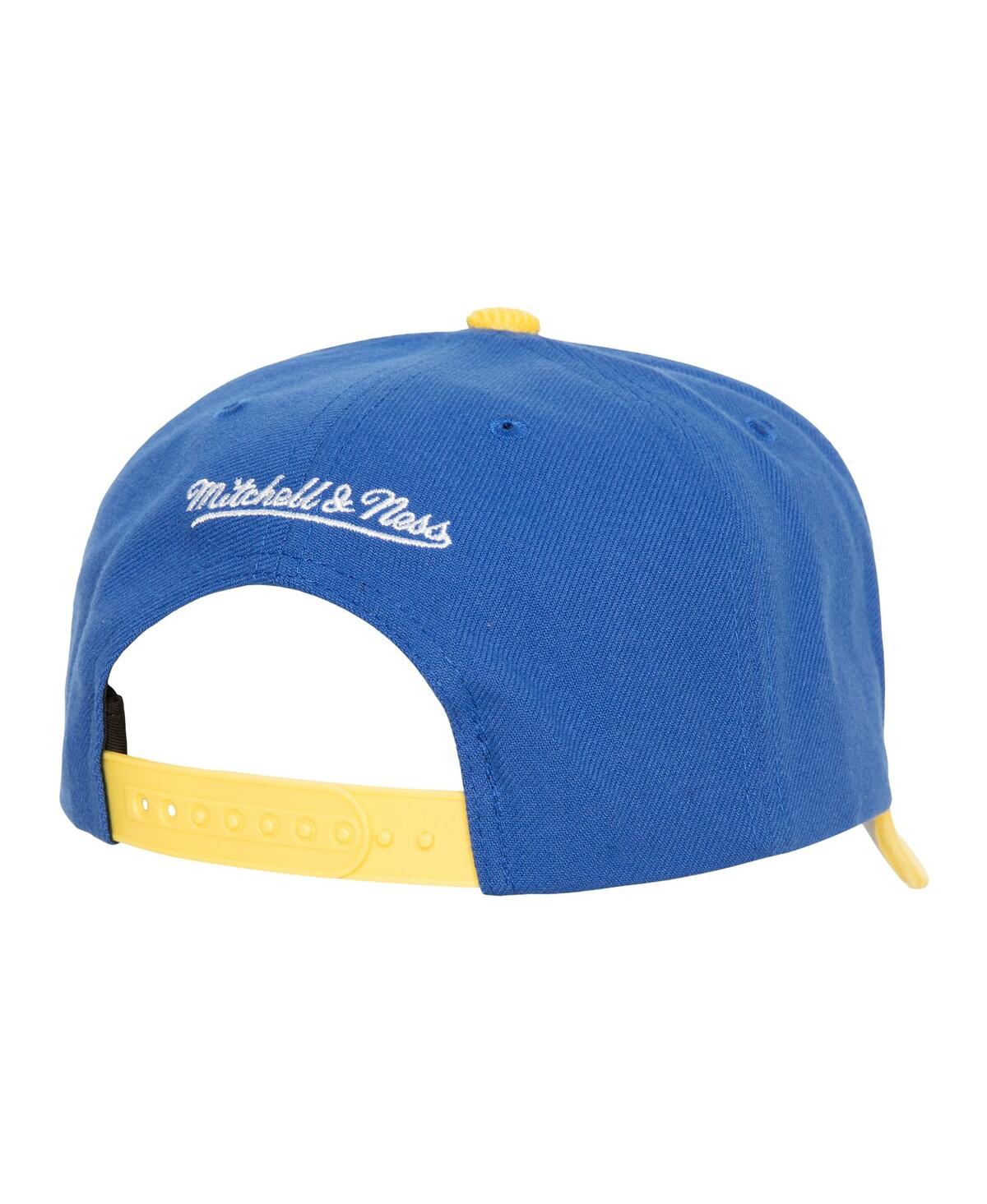 Shop Mitchell & Ness Men's  Royal Milwaukee Brewers Corduroy Pro Snapback Hat