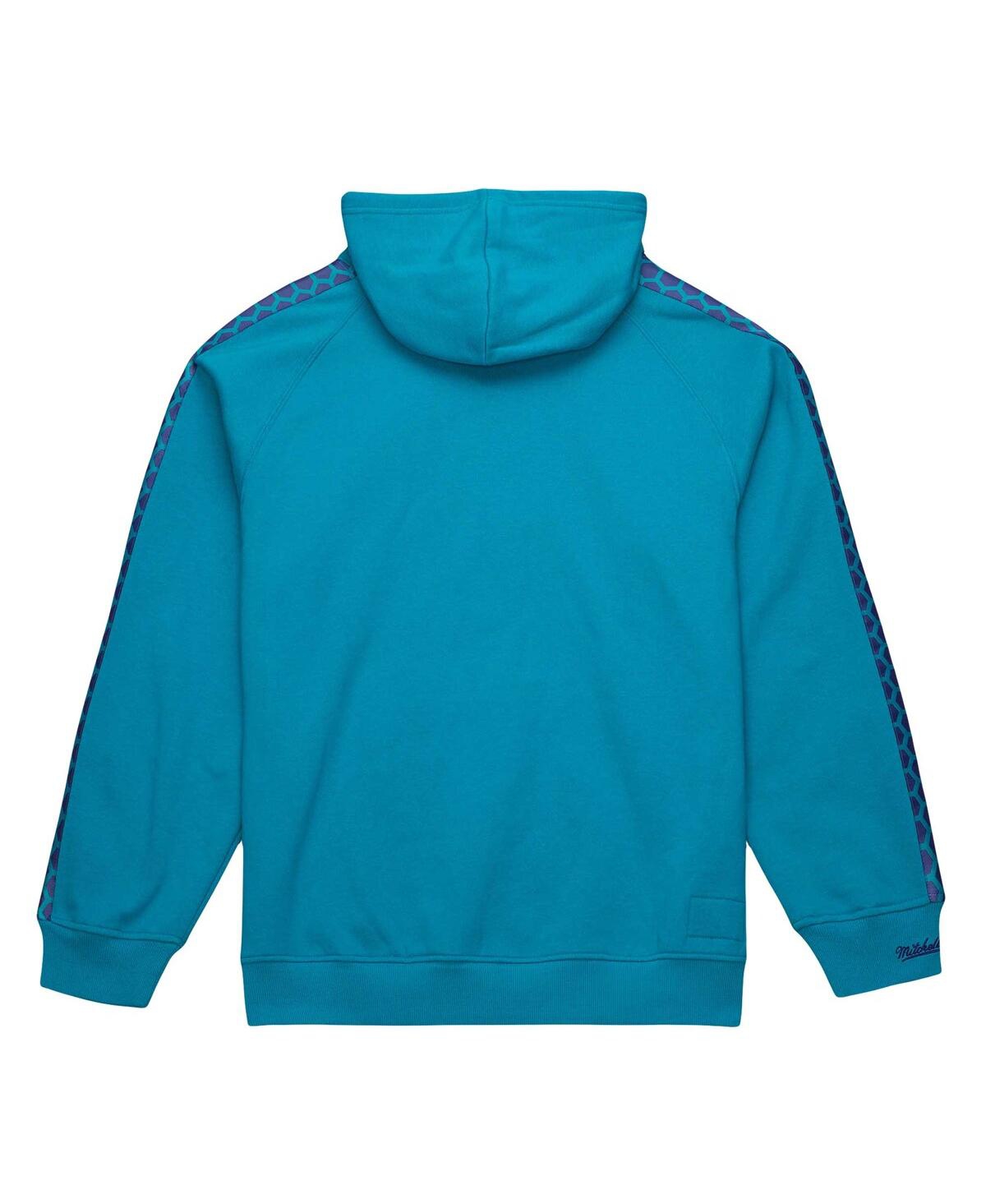 Shop Mitchell & Ness Men's  Teal Charlotte Hornets Hardwood Classics Nights Raglan Pullover Hoodie