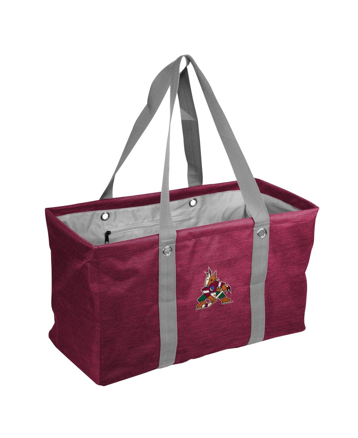 Logo Brands Men's And Women's Arizona Coyotes Crosshatch Picnic Caddy Tote Bag In Red