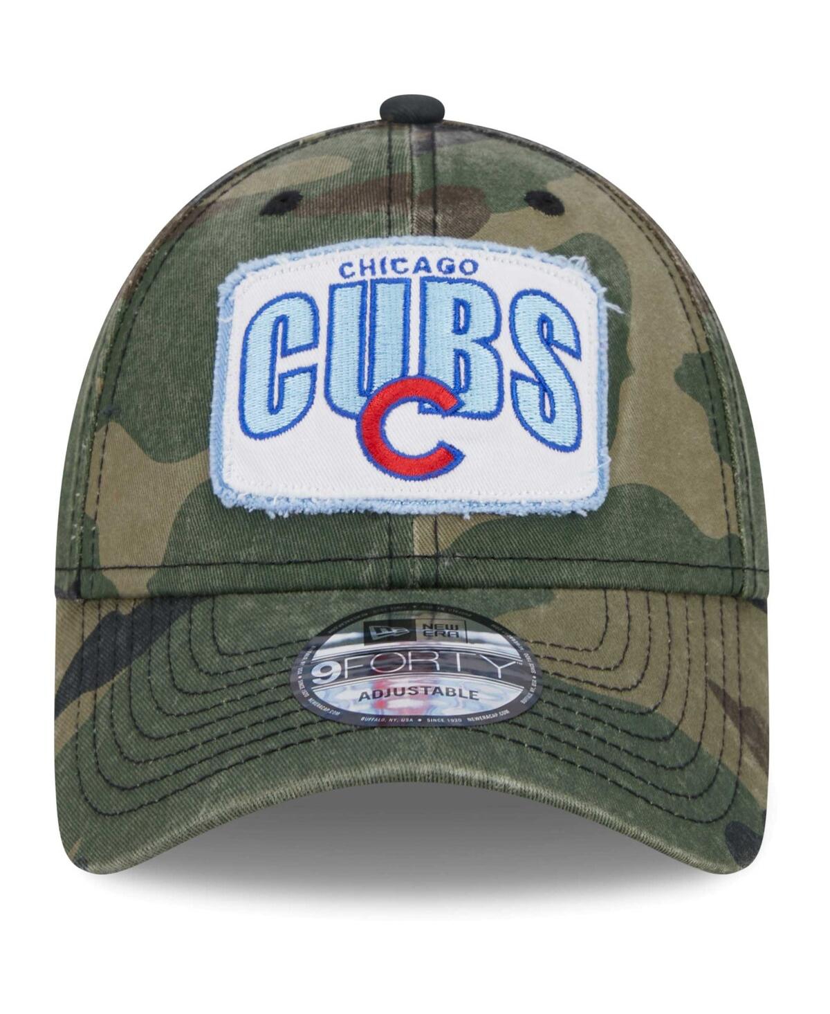 New Era Camo Chicago Cubs Gameday 9forty Adjustable Hat In Camo
