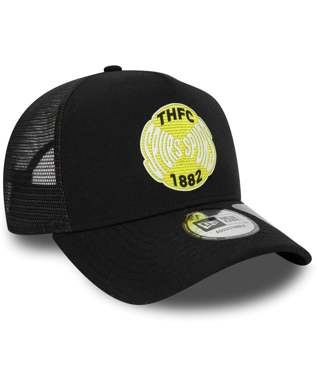 New Era Black Tottenham Hotspur Repreve E-frame Adjustable Trucker Hat In Black