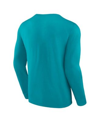 Men's Teal Charlotte Hornets Baseline Long Sleeve T-shirt