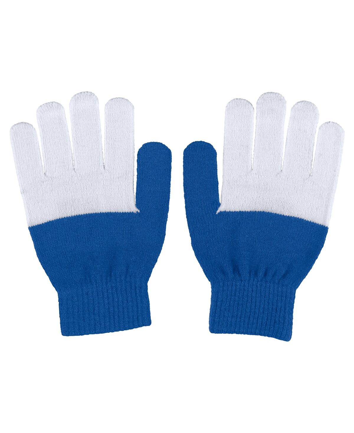 Shop Wear By Erin Andrews Women's  Los Angeles Dodgers Color-block Gloves In White,blue