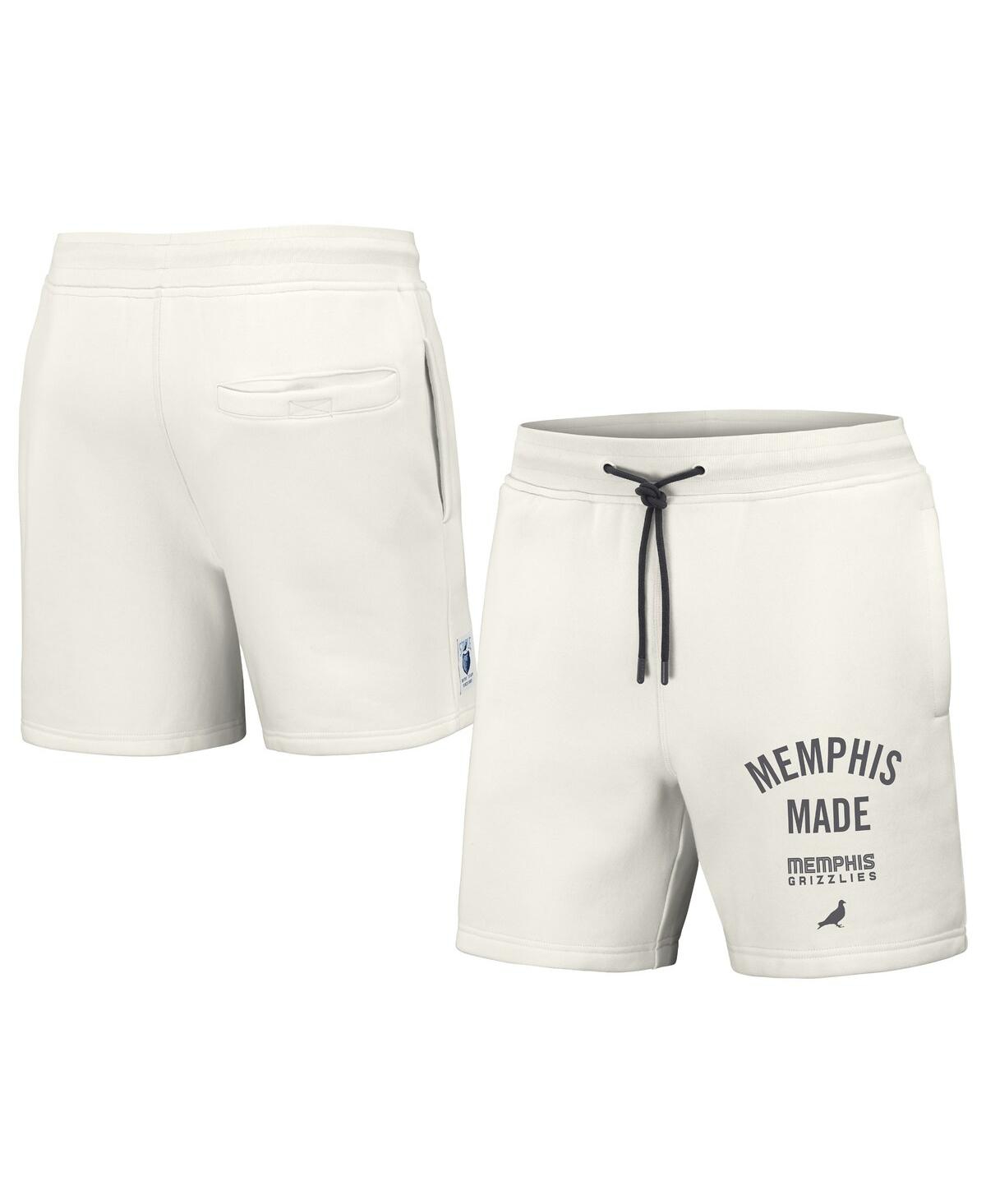 Shop Staple Men's Nba X  Cream Memphis Grizzlies Heavyweight Fleece Shorts