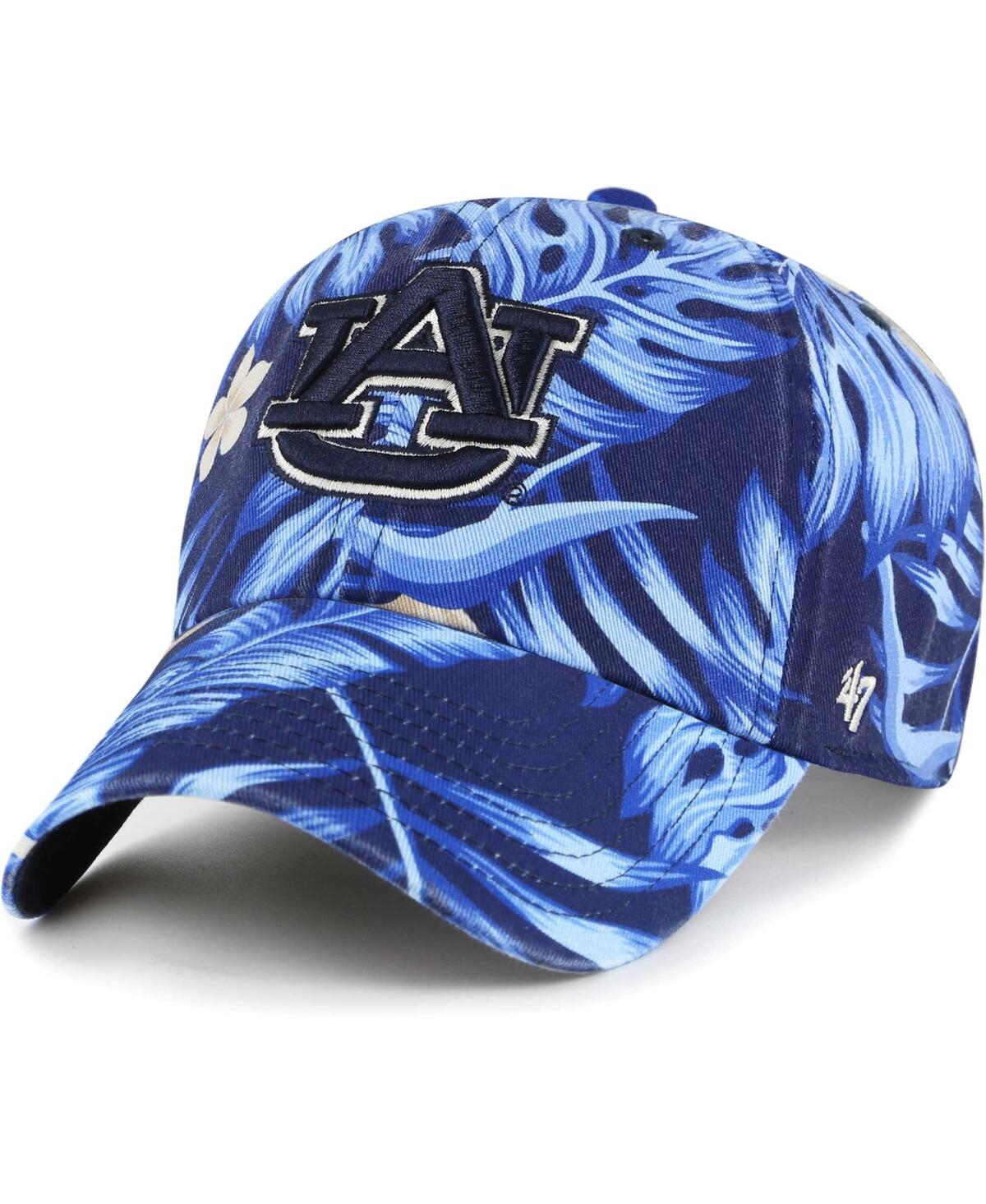 47 Brand Men's ' Navy Auburn Tigers Tropicalia Clean Up Adjustable Hat