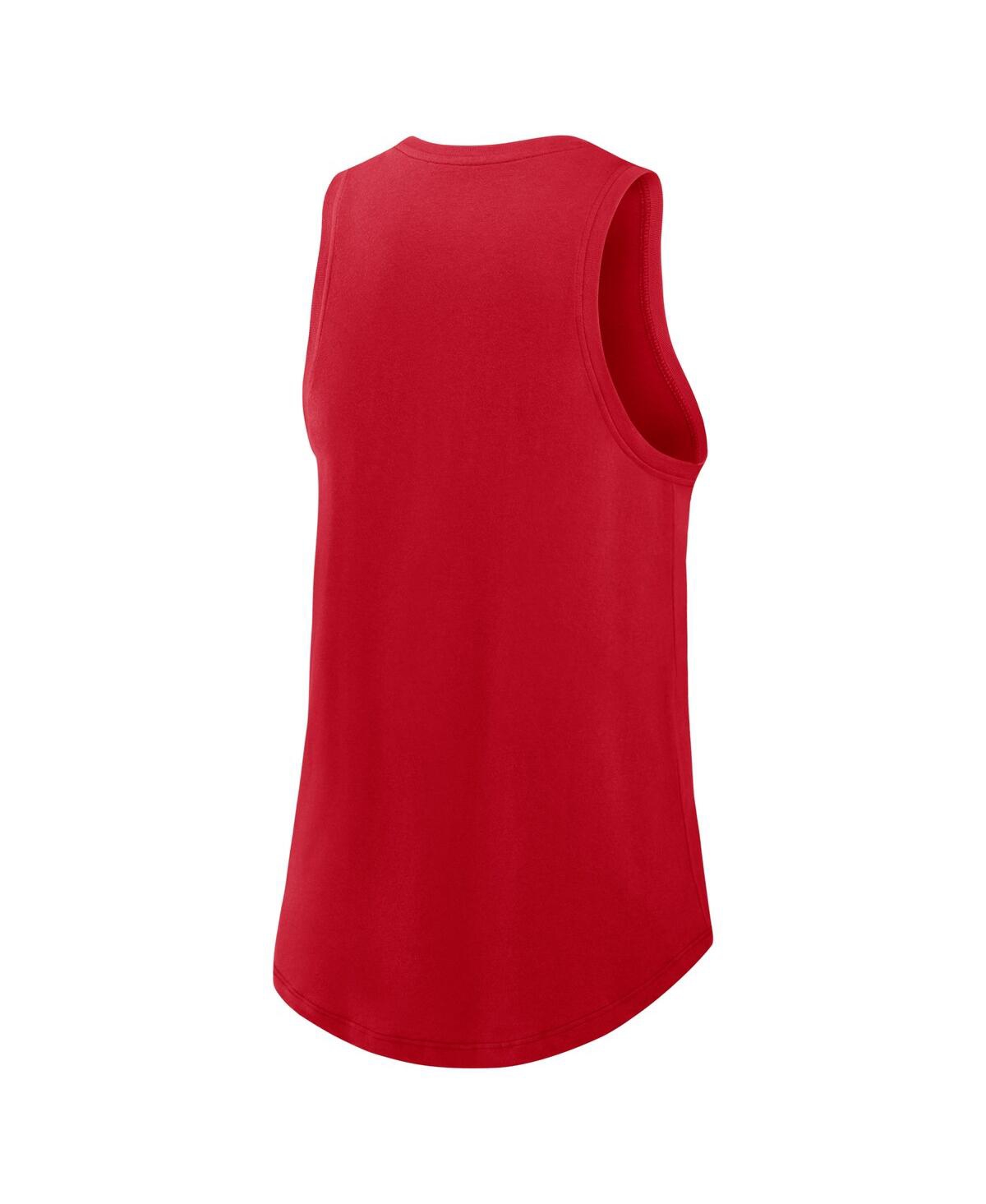 Shop Nike Women's  Red St. Louis Cardinals Legacy Icon High Neck Fashion Tank Top