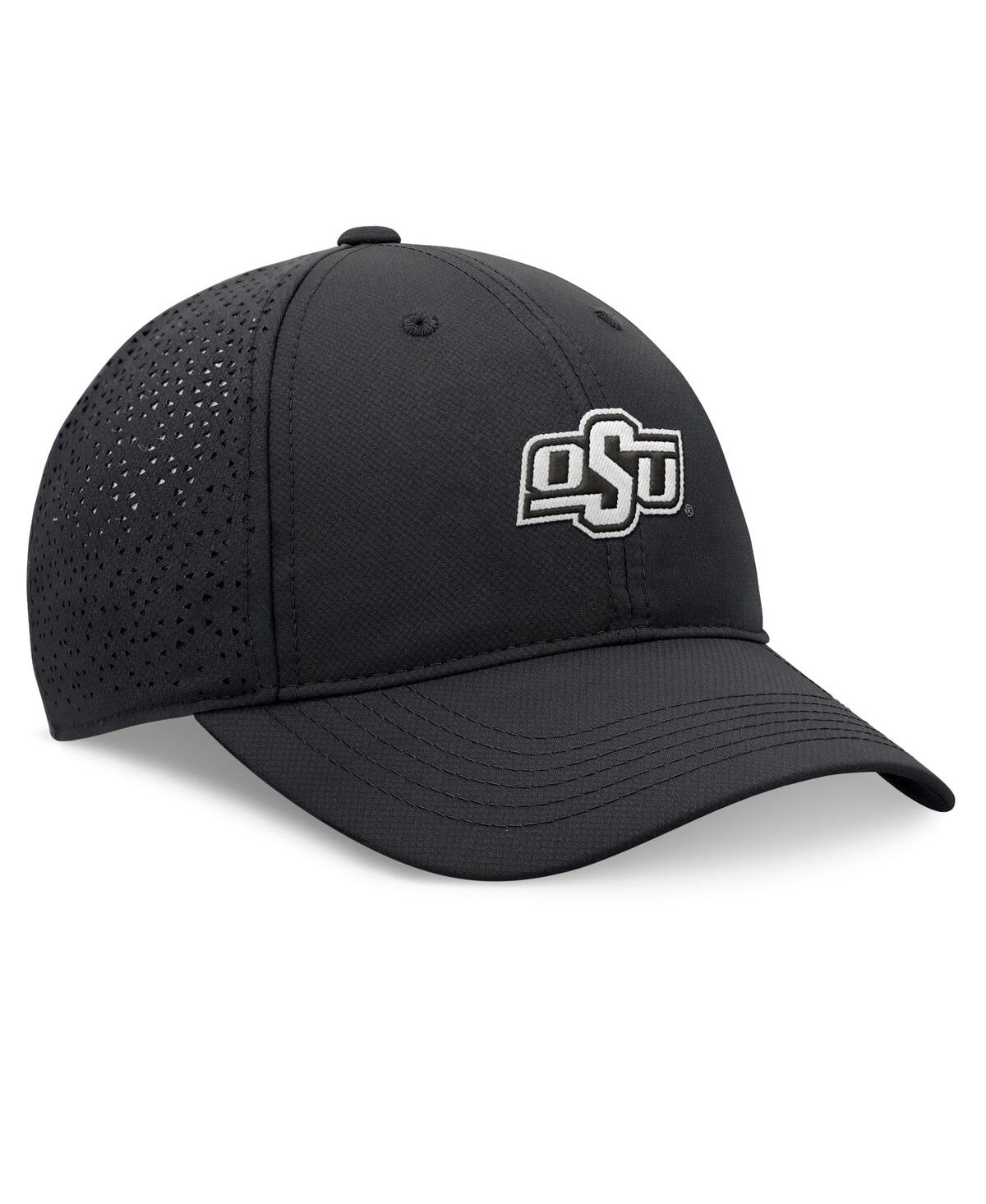 Shop Top Of The World Men's  Black Oklahoma State Cowboys Liquesce Trucker Adjustable Hat