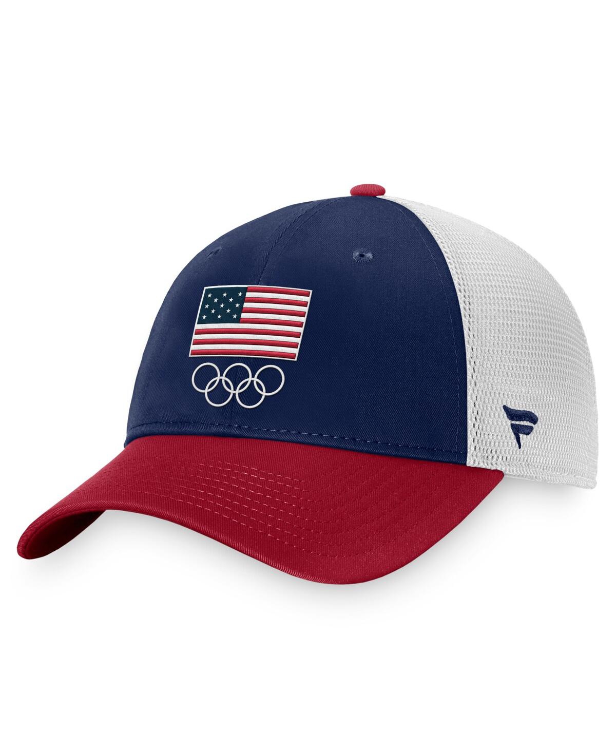 Fanatics Men's  Navy, White Team Usa Adjustable Hat In Navy,white