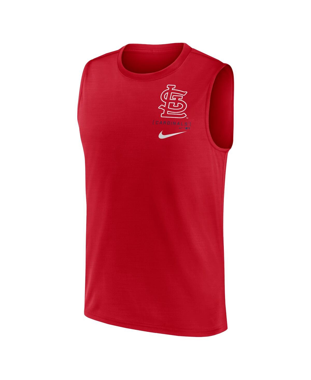 Shop Nike Men's  Red St. Louis Cardinals Large Logo Muscle Tank Top