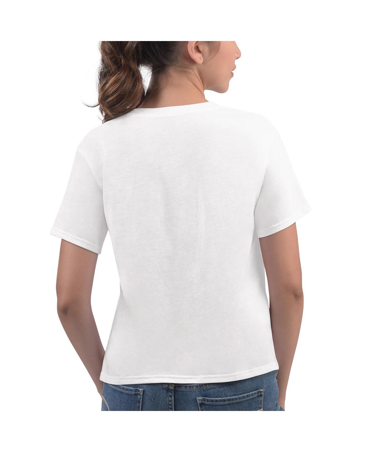 G-iii 4her By Carl Banks White Los Angeles Lakers Play The Ball Cropped T-shirt In White