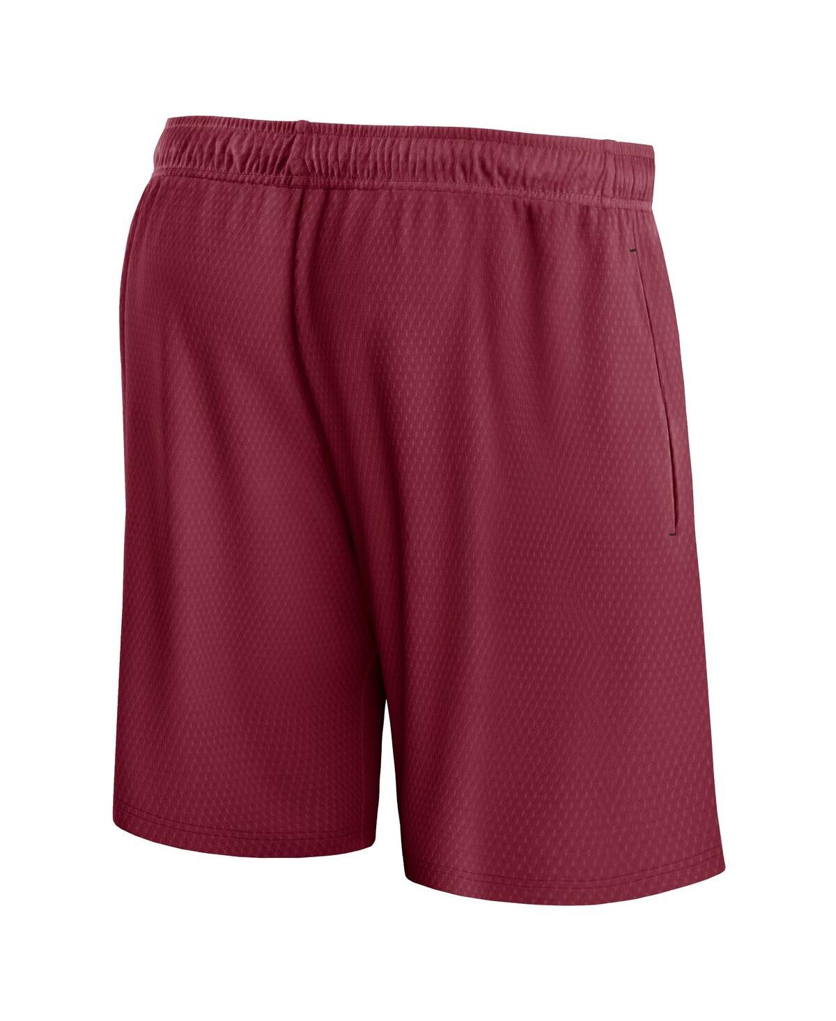 Shop Fanatics Men's  Wine Cleveland Cavaliers Post Up Mesh Shorts