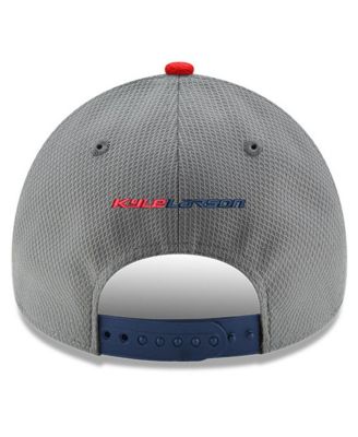 Men's Gray, Navy Kyle Larson Salute 9FORTY Adjustable Hat