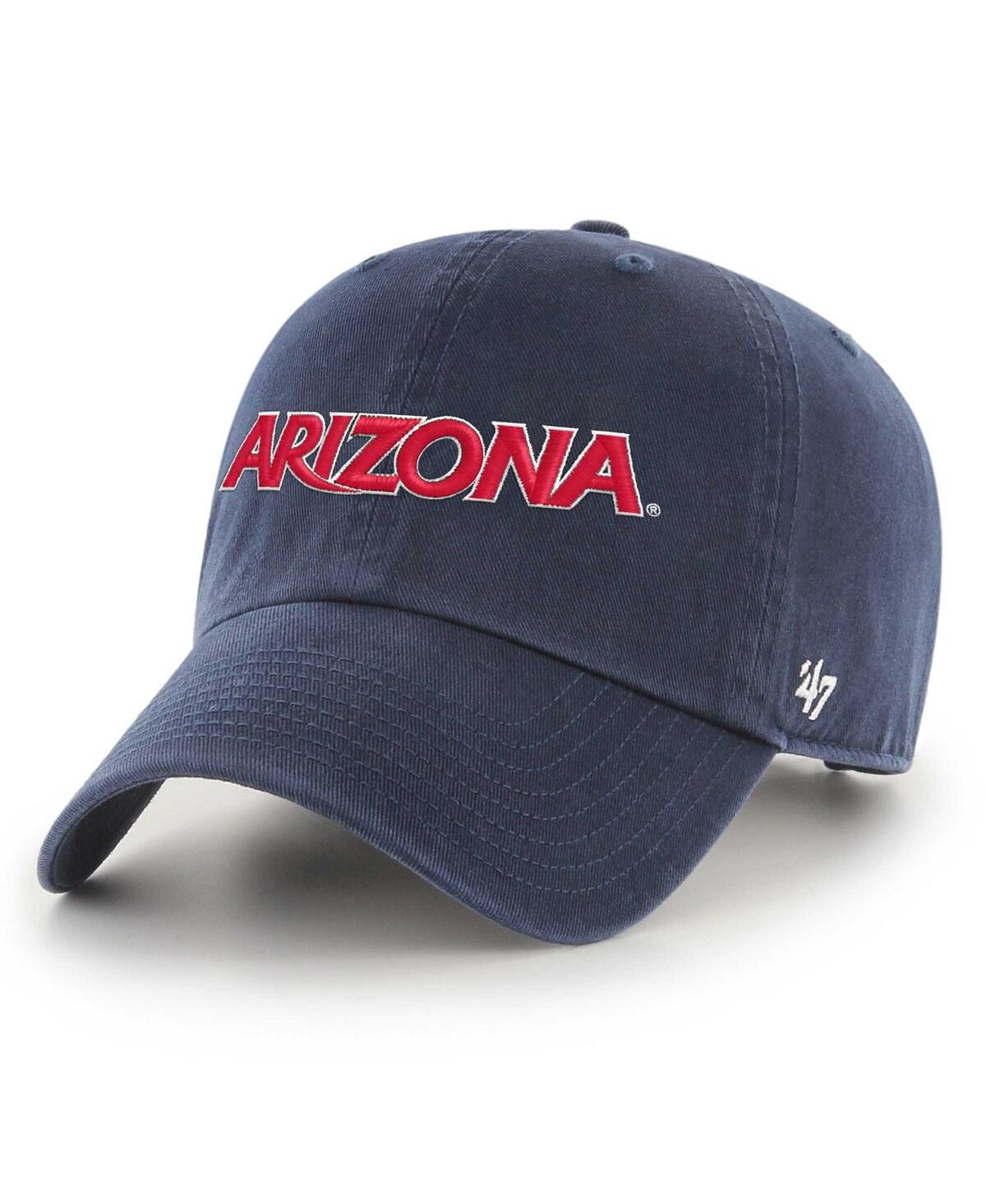 47 Brand Men's ' Navy Arizona Wildcats Script Clean Up Adjustable Hat