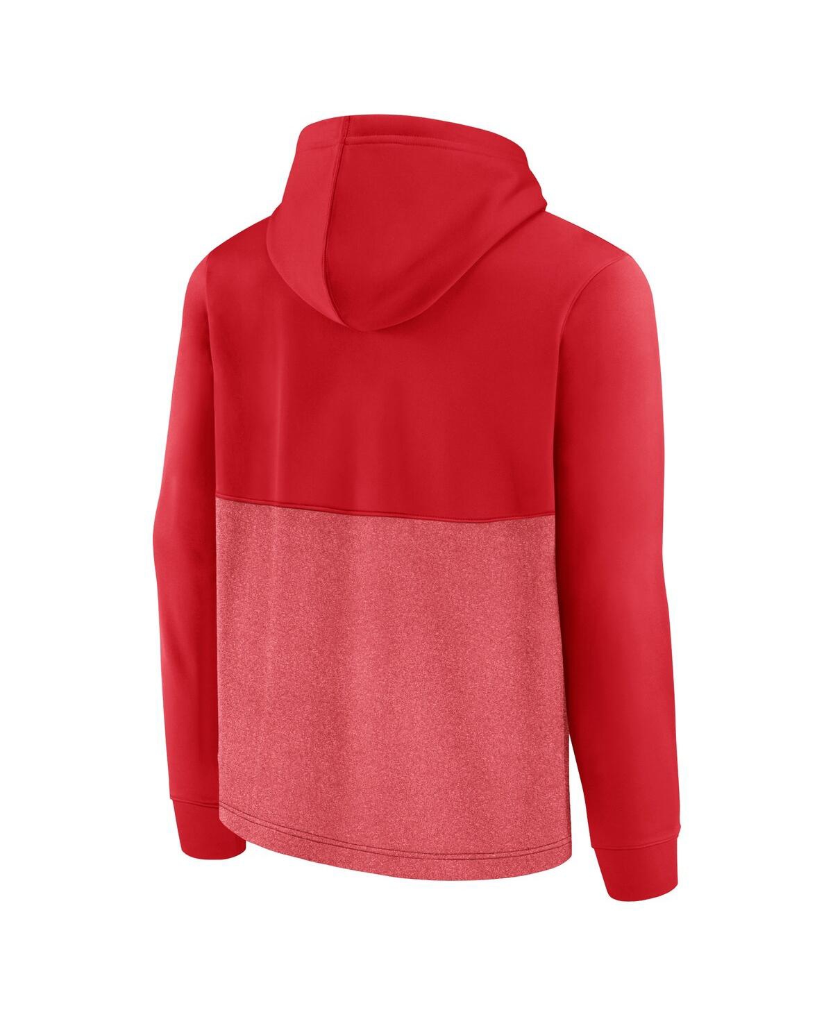 Fanatics Men's  Red Chicago Blackhawks Successful Tri-blend Pullover Hoodie In Red