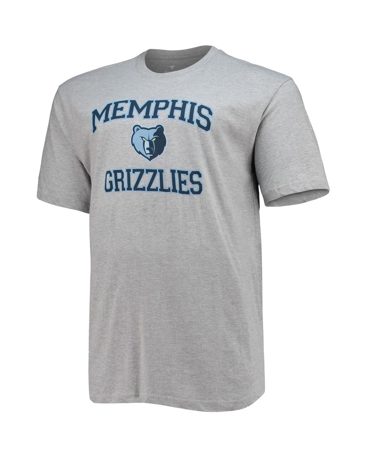 Men'sMemphis Grizzlies Big and Tall Heart & Soul T-shirt - Heathered Gray