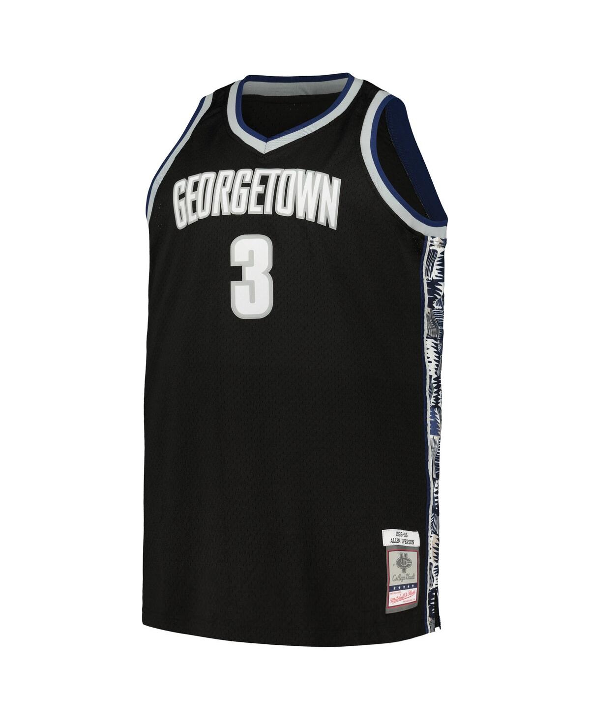 Men's Mitchell & Ness Allen IversonGeorgetown Hoyas 1995/96 Big and Tall Swingman Jersey - Black