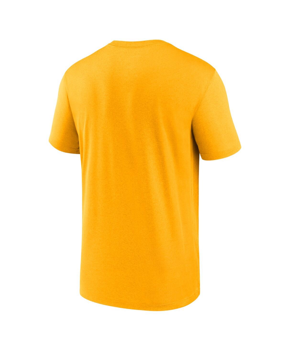 Shop Nike Men's  Gold Milwaukee Brewers New Legend Wordmark T-shirt