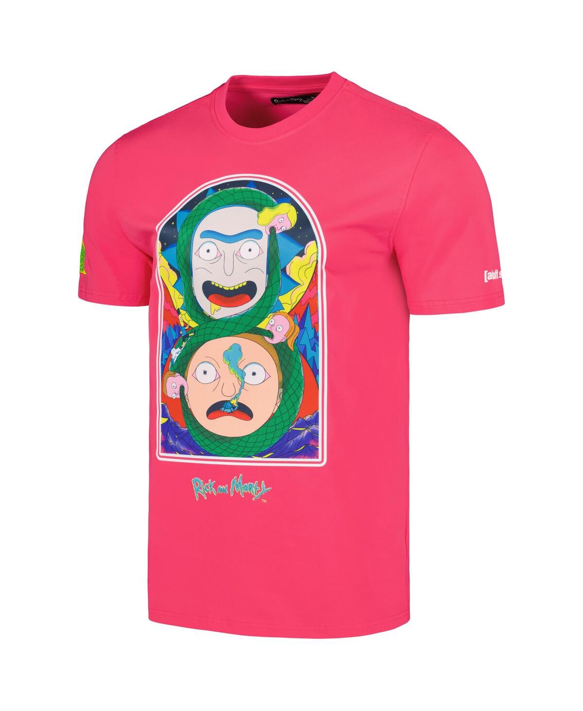 Shop Freeze Max Men's  Pink Rick And Morty Graphic T-shirt