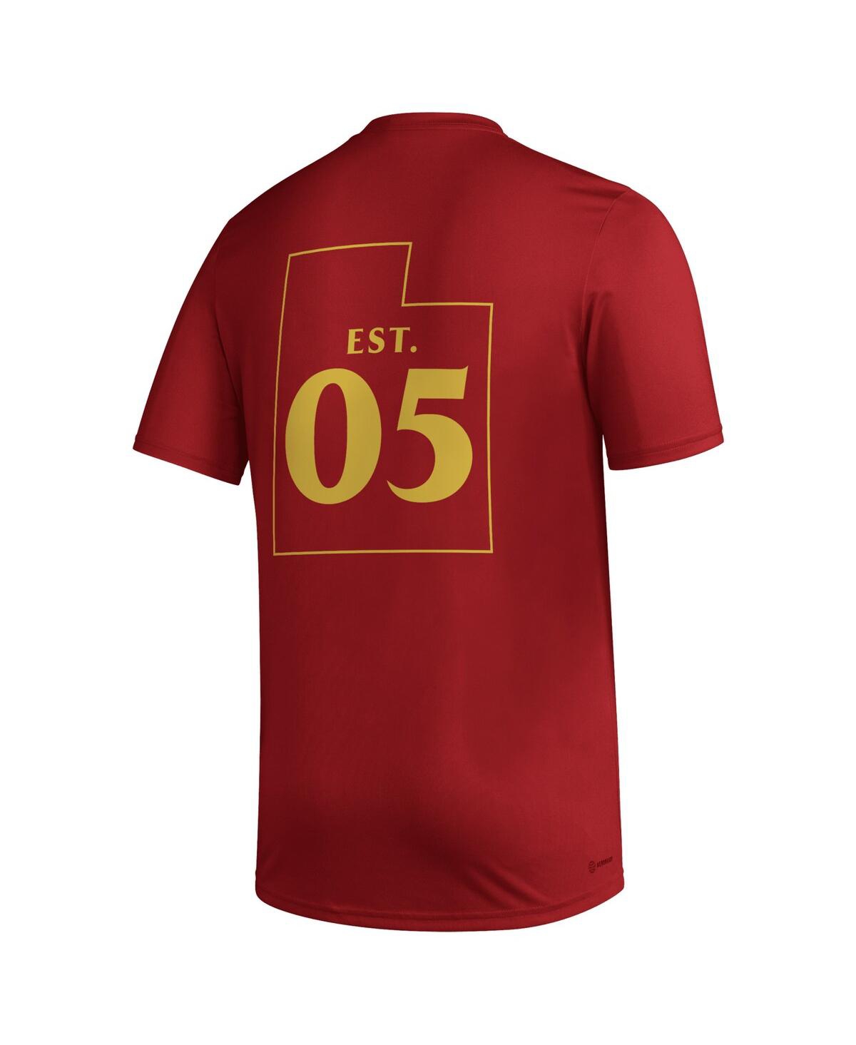 Men's adidasReal Salt Lake Team Jersey Hook Aeroready T-shirt - Red