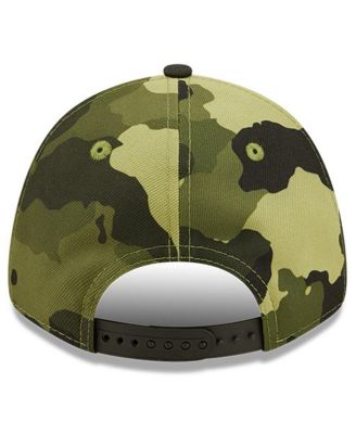 Men's Camo Chicago Cubs 2022 Armed Forces Day 9FORTY Snapback Adjustable Hat